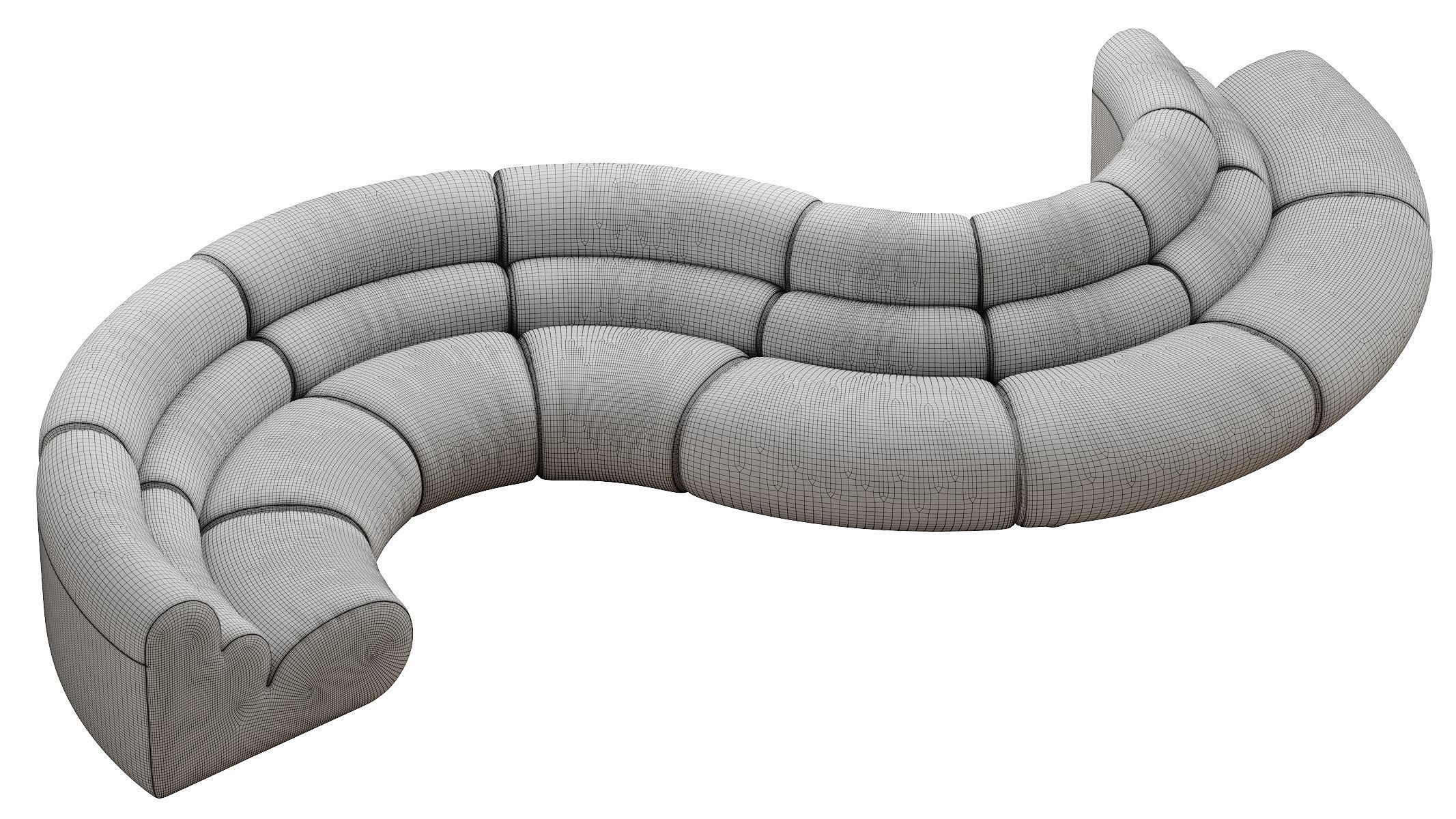 Modular Sofa Lindau inside corner 3D model_40