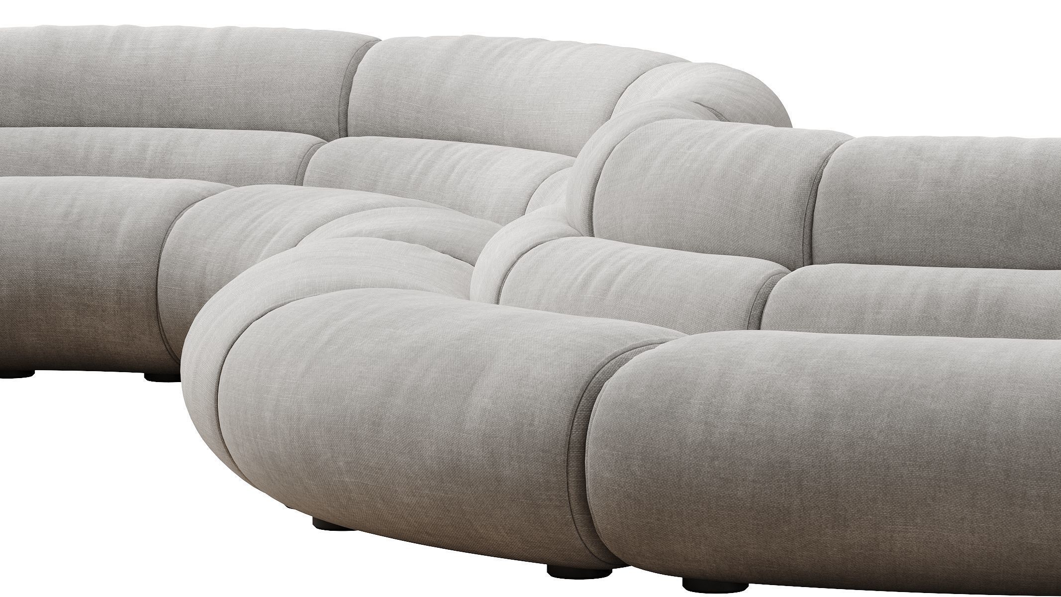 Modular Sofa Lindau inside corner 3D model_23