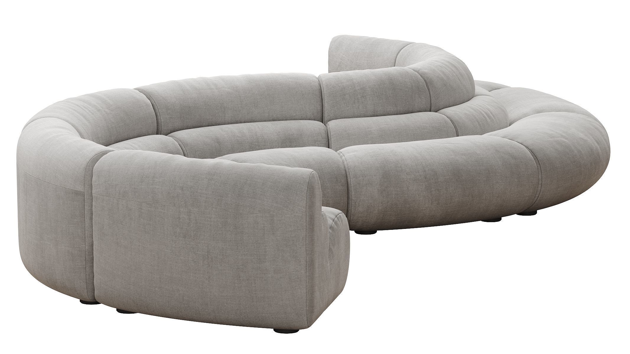 Modular Sofa Lindau inside corner 3D model_8