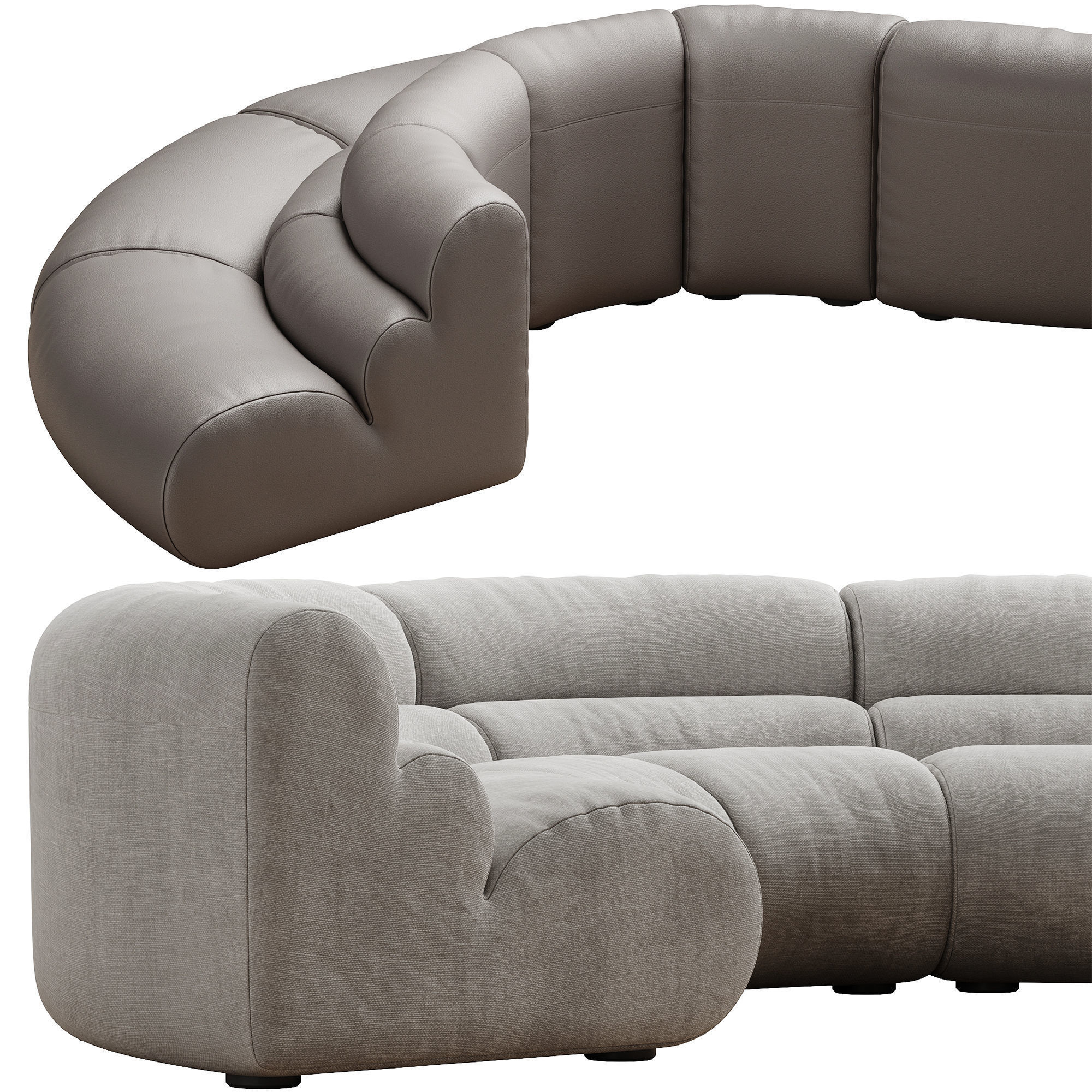 Modular Sofa Lindau inside corner 3D model_47