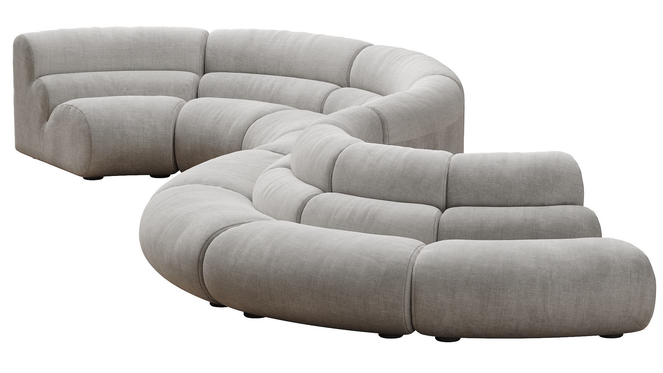 Modular Sofa Lindau inside corner 3D model_20