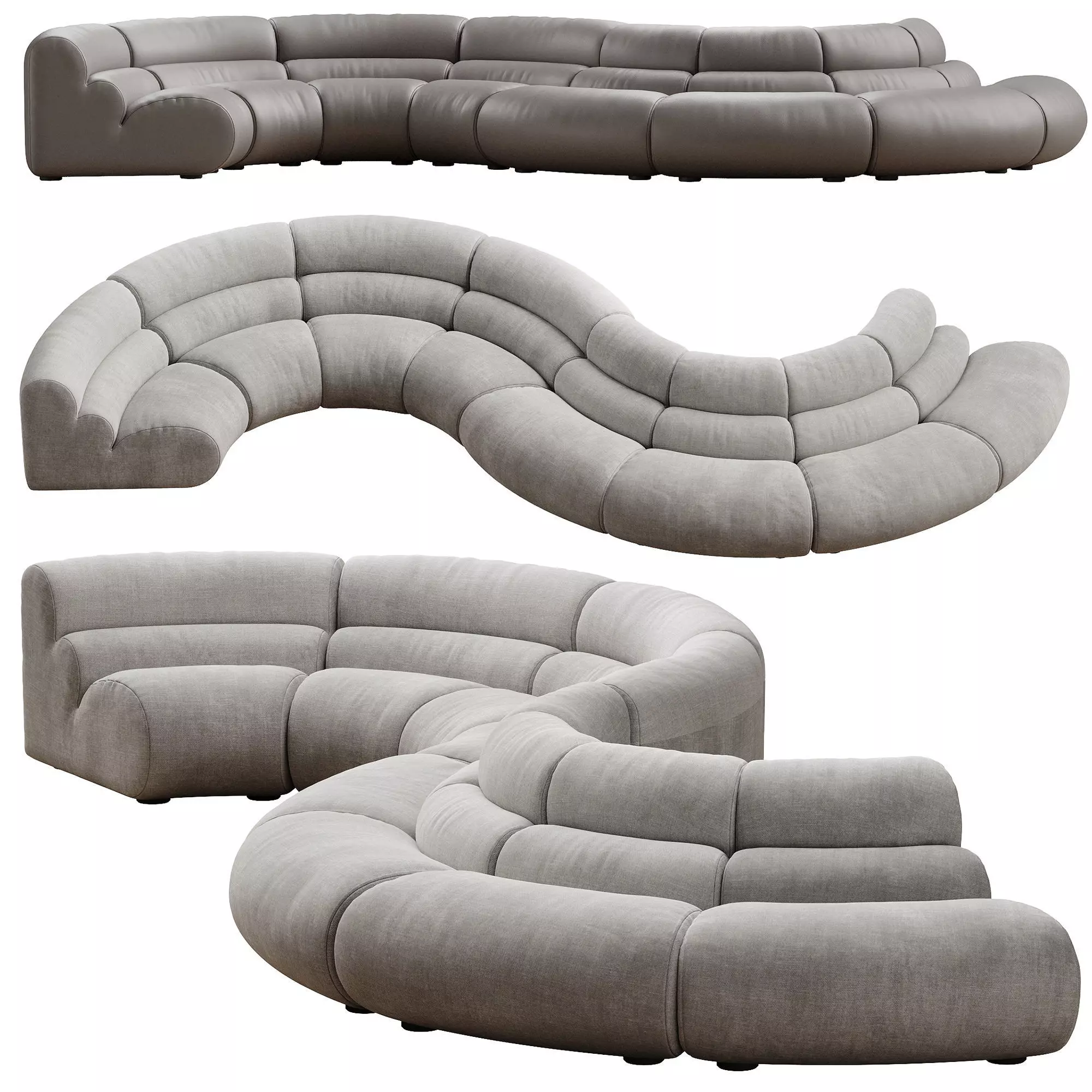 Modular Sofa Lindau inside corner 3D model_0