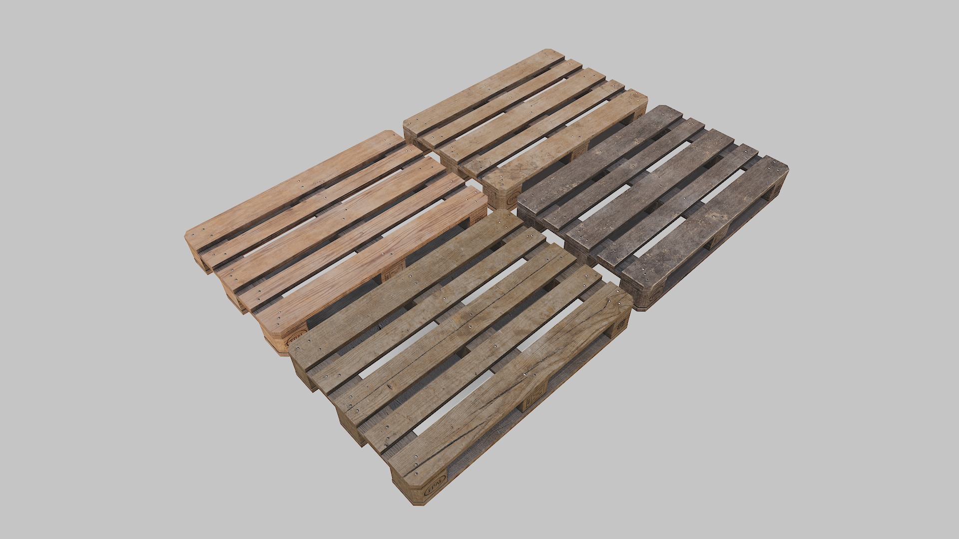 Covered barrels red Low-poly 3D model_21