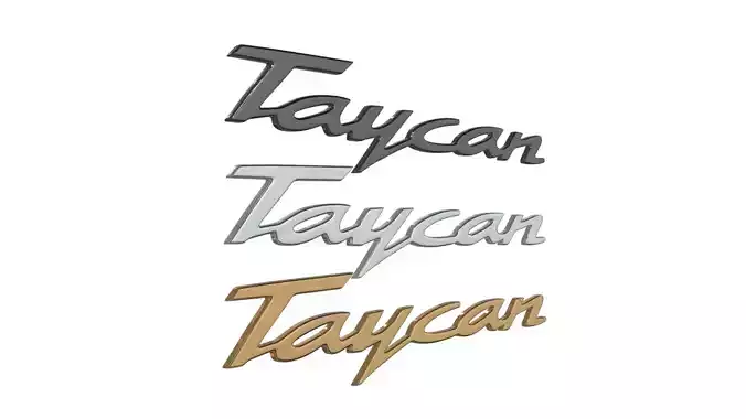 taycan Porsche emblem nameplate 