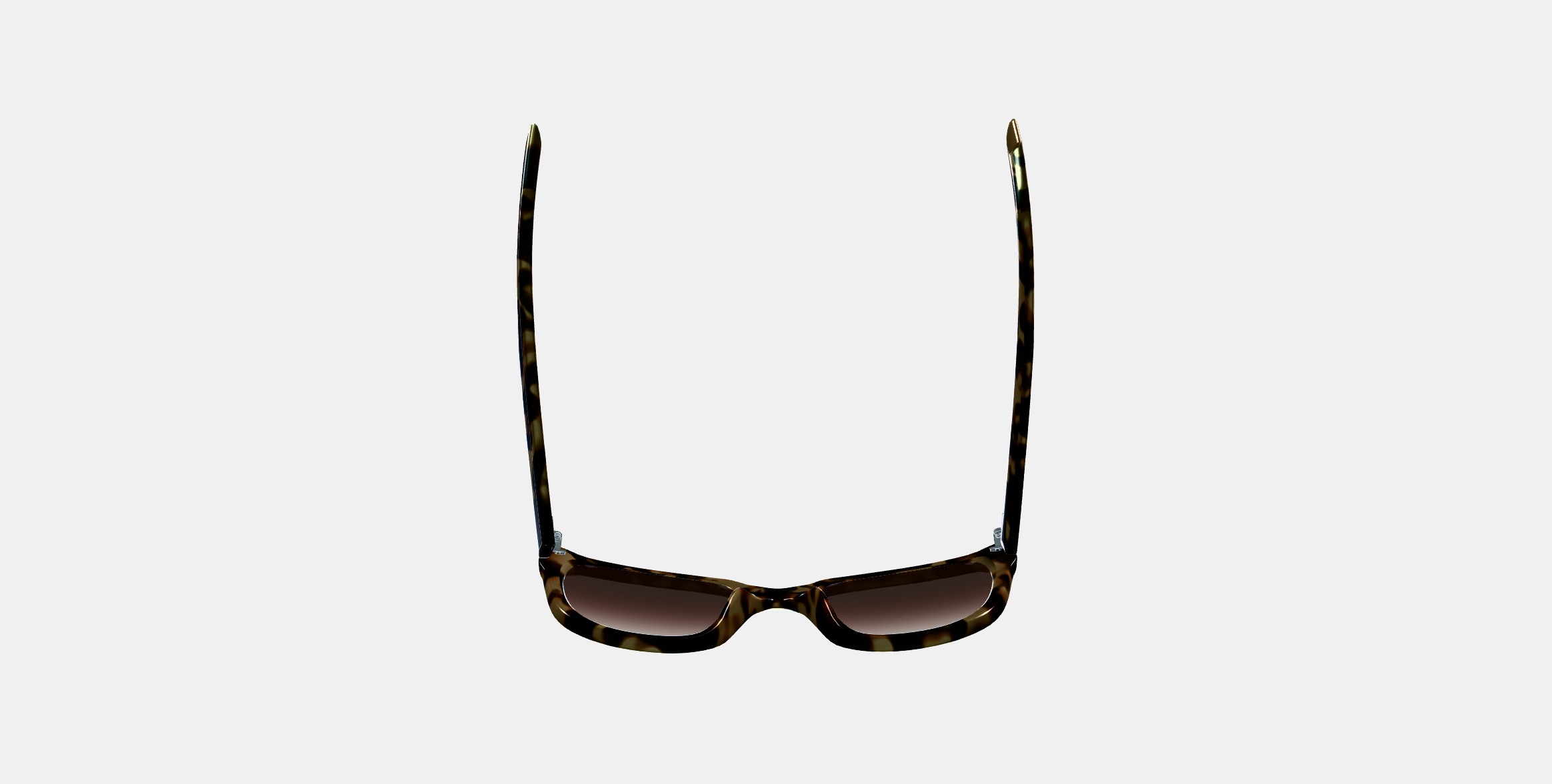 Aubrey Low Bridge Fit Sunglasses in Marzipan Tortoise 3D model_7