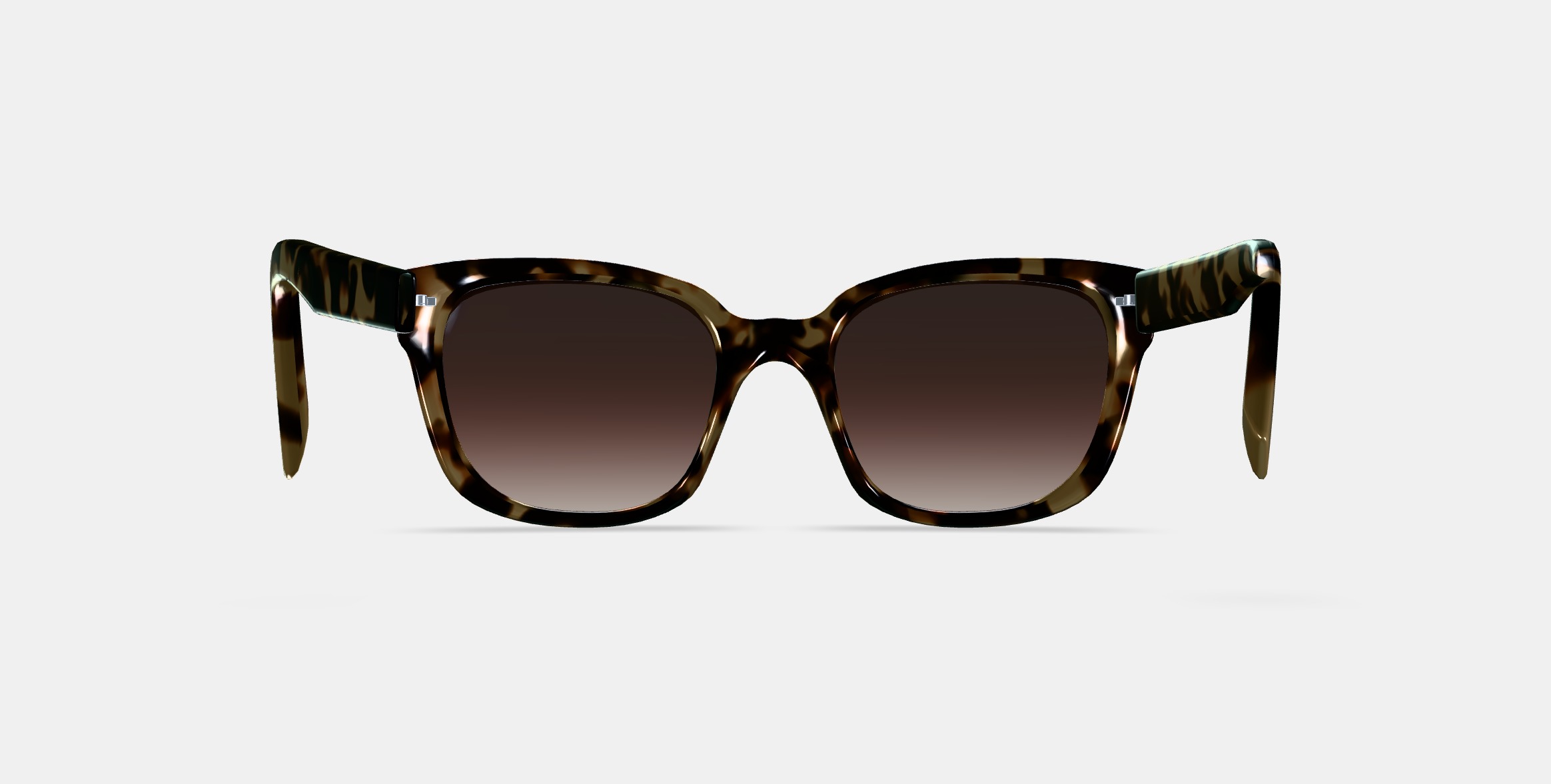 Aubrey Low Bridge Fit Sunglasses in Marzipan Tortoise 3D model_15