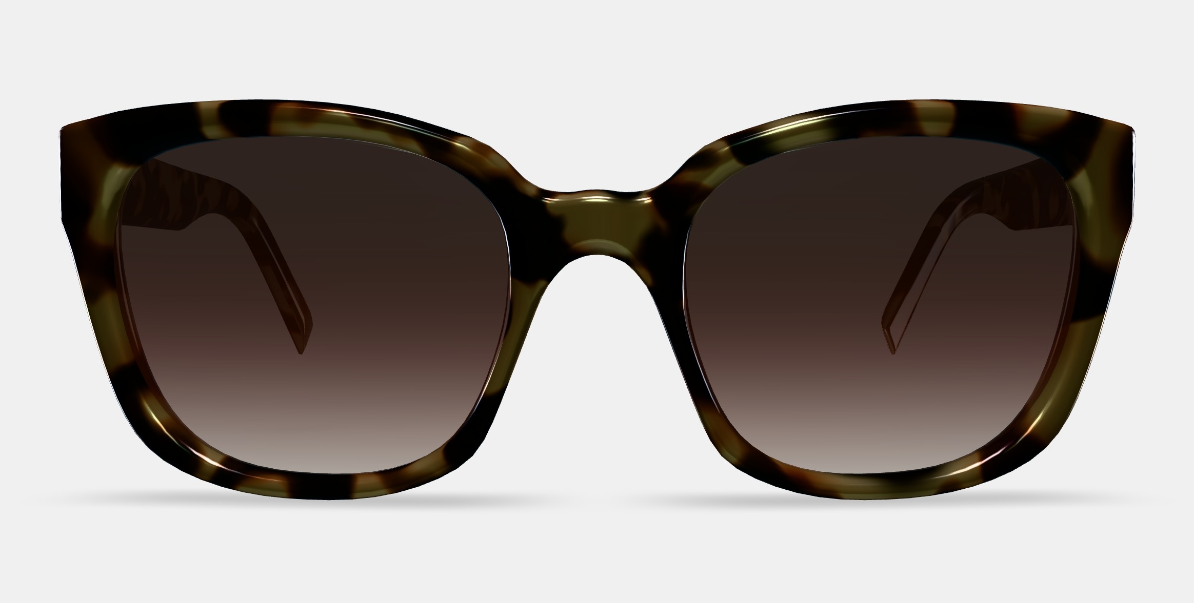 Aubrey Low Bridge Fit Sunglasses in Marzipan Tortoise 3D model_11