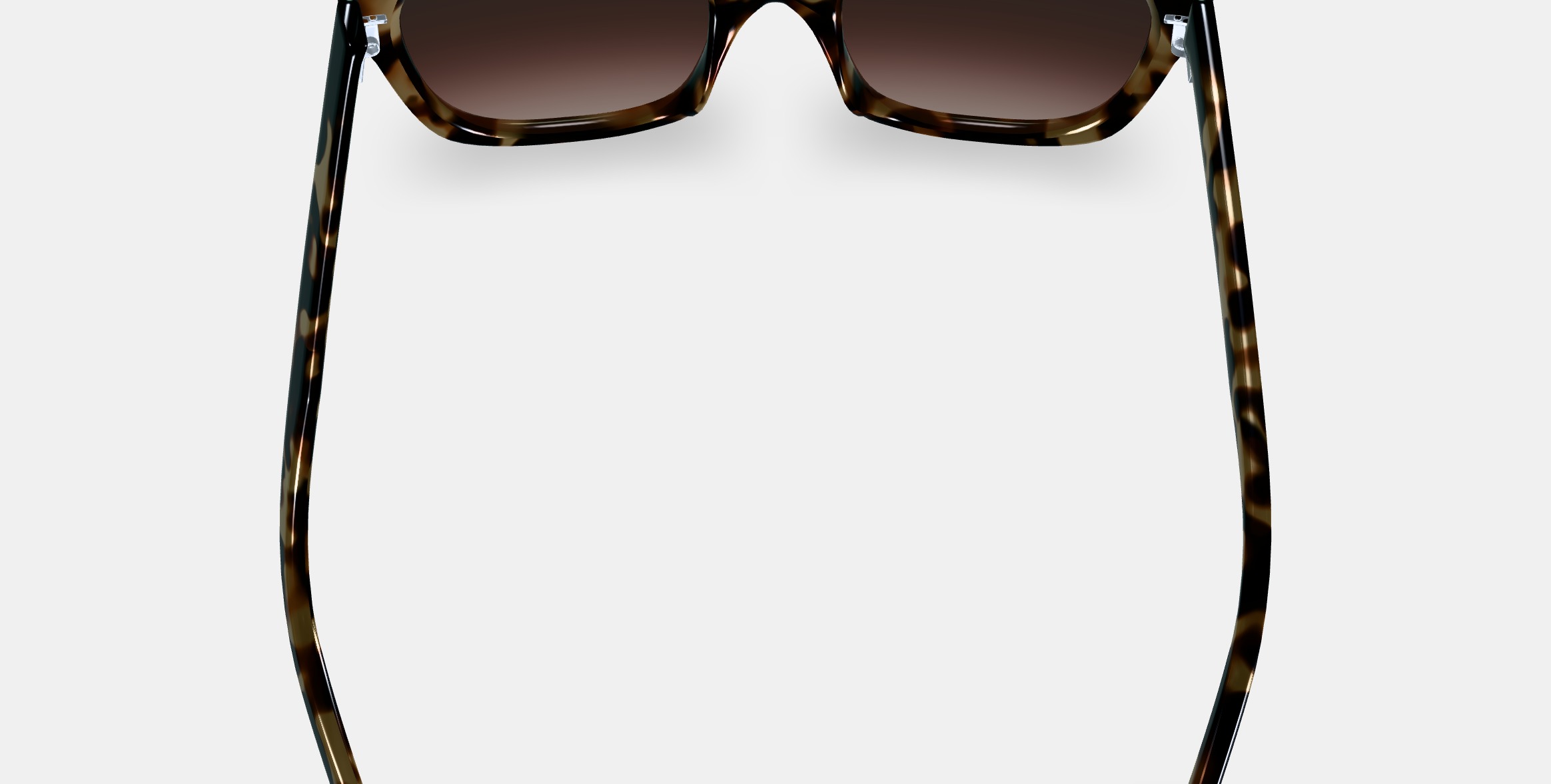 Aubrey Low Bridge Fit Sunglasses in Marzipan Tortoise 3D model_4