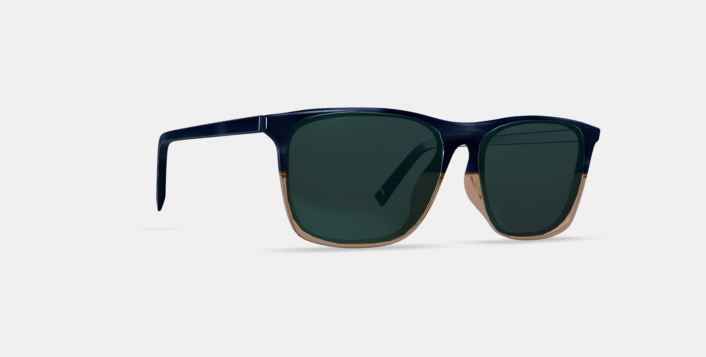 Fletcher Low Bridge Fit Sunglasses in Antique Shale Fade 3D model_9