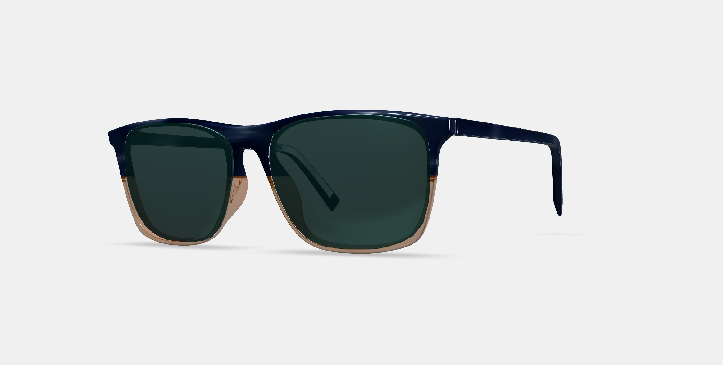 Fletcher Low Bridge Fit Sunglasses in Antique Shale Fade 3D model_13