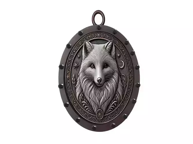 Arctic Fox Animal Pendant