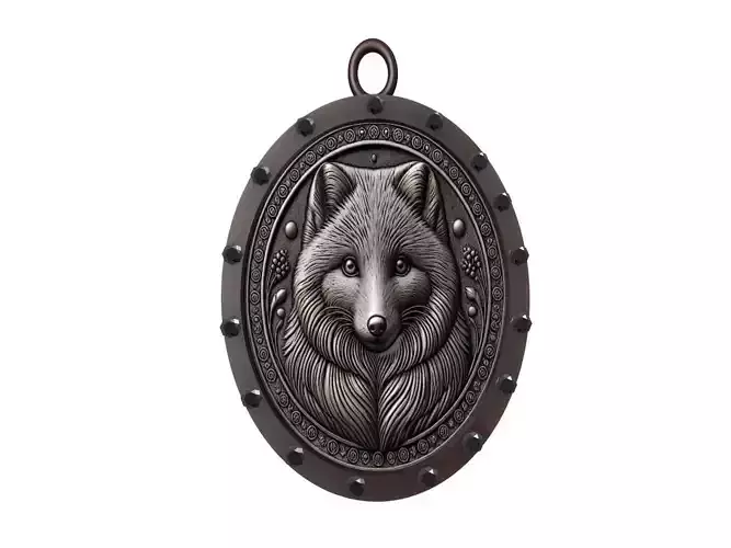 Arctic Fox Animal Pendant