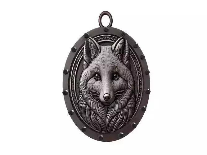 Arctic Fox Animal Pendant