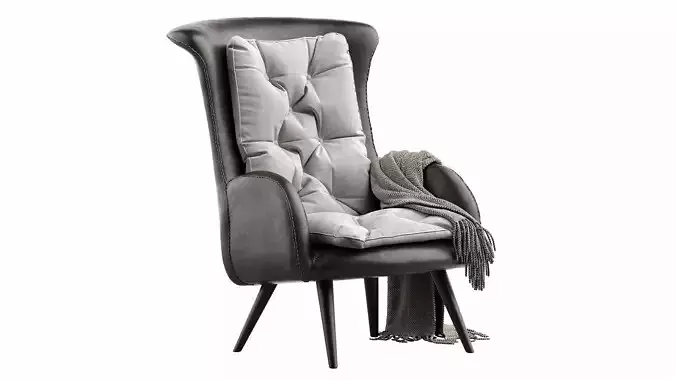 Modern Barao Lounge Chair Caramel Leather