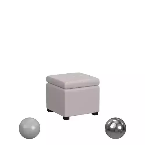 Safavieh Broadway Cream Leather Storage Ottoman