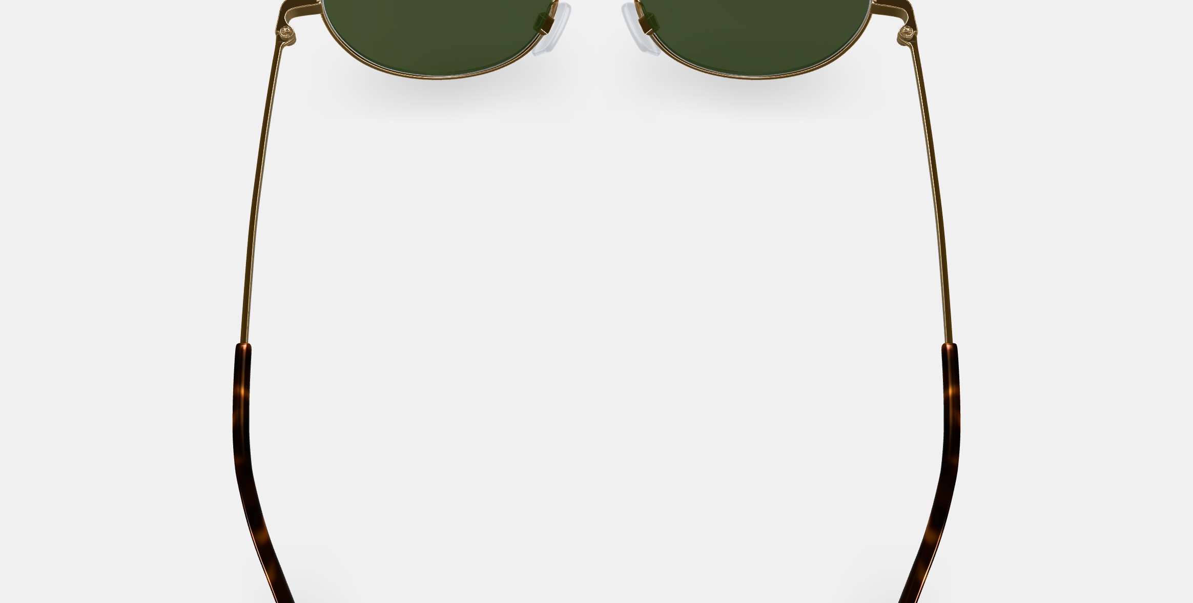 Satler Sunglasses in Polished Gold 3D model_4