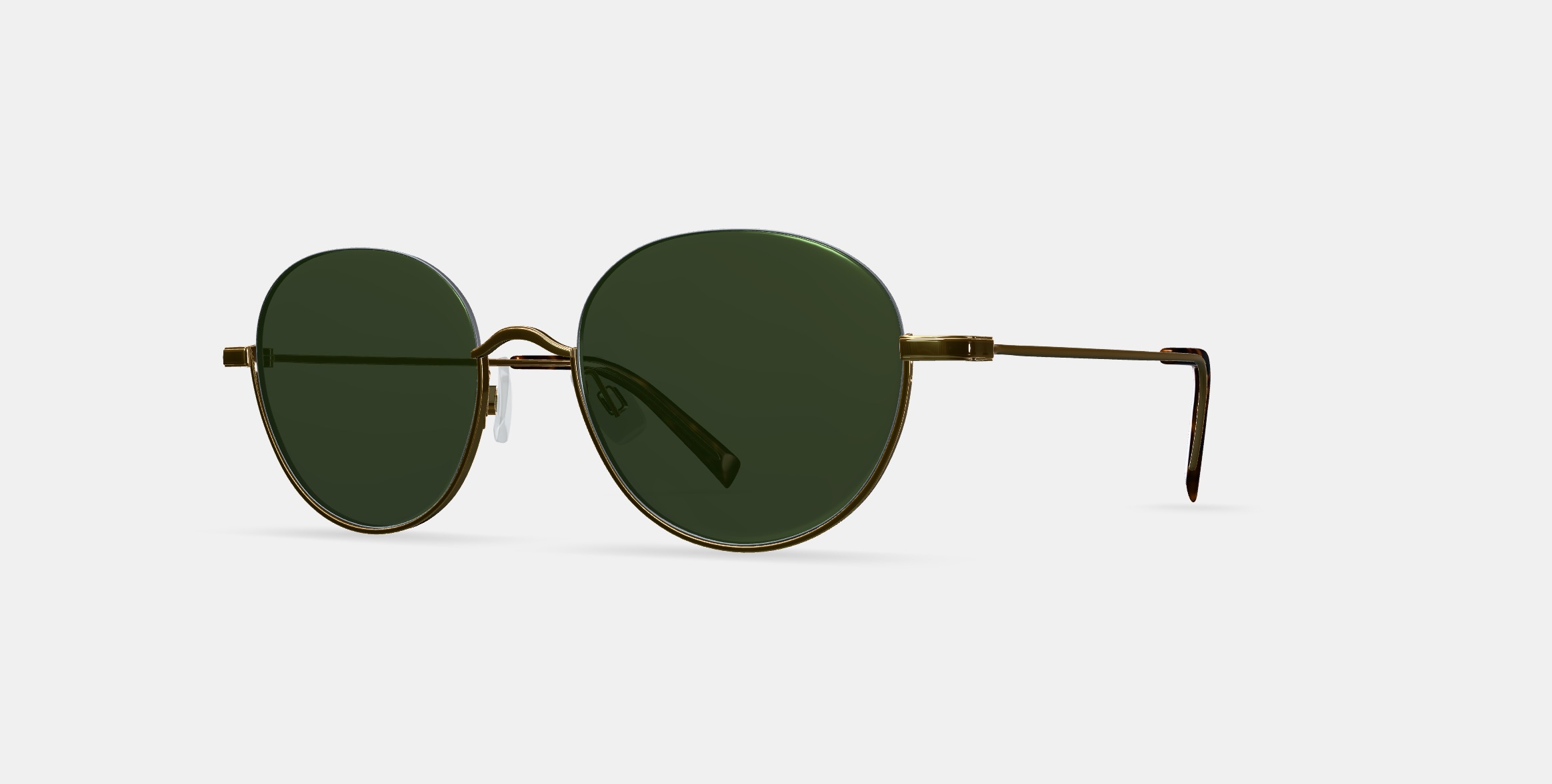 Satler Sunglasses in Polished Gold 3D model_13