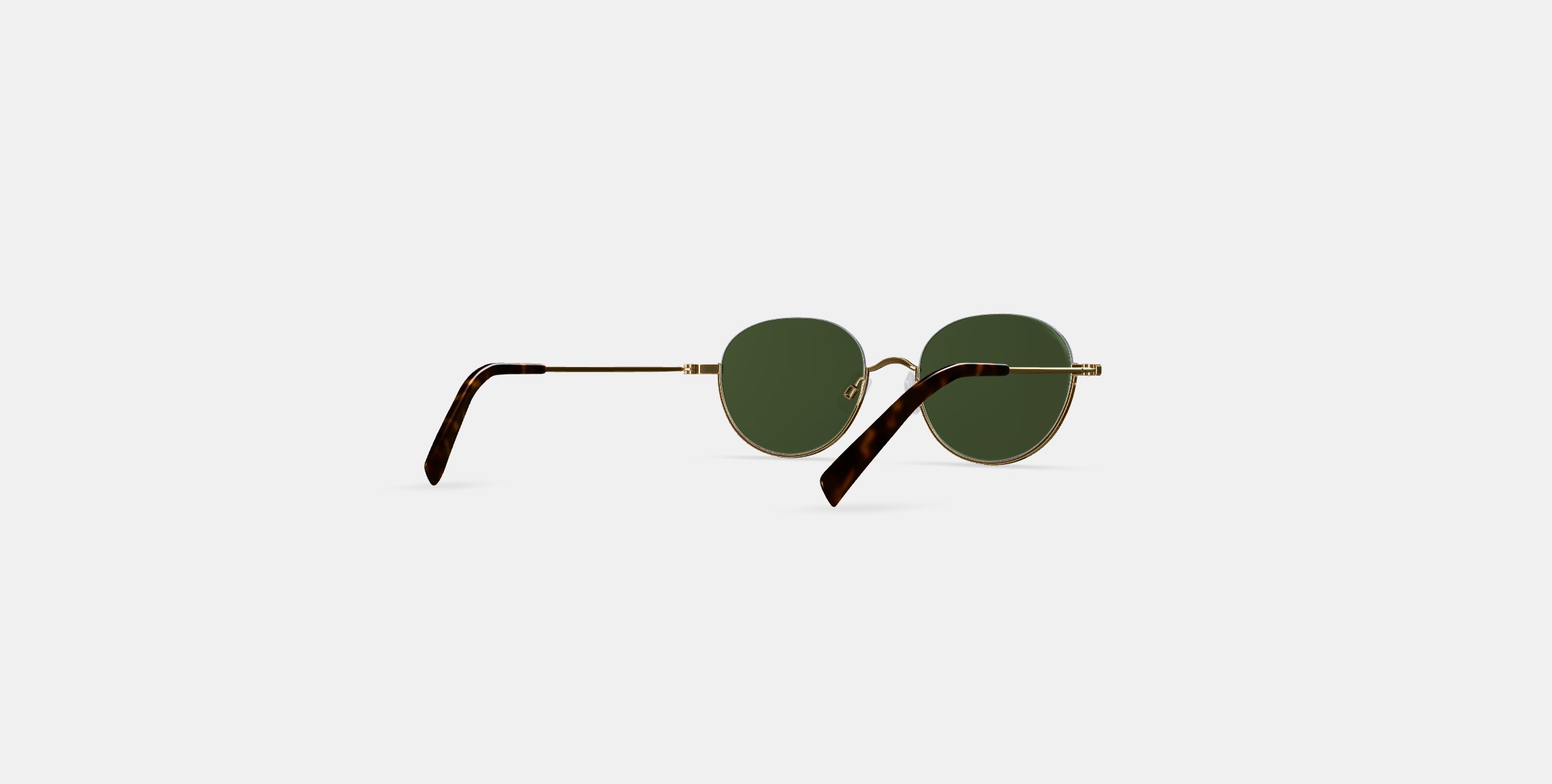 Satler Sunglasses in Polished Gold 3D model_5