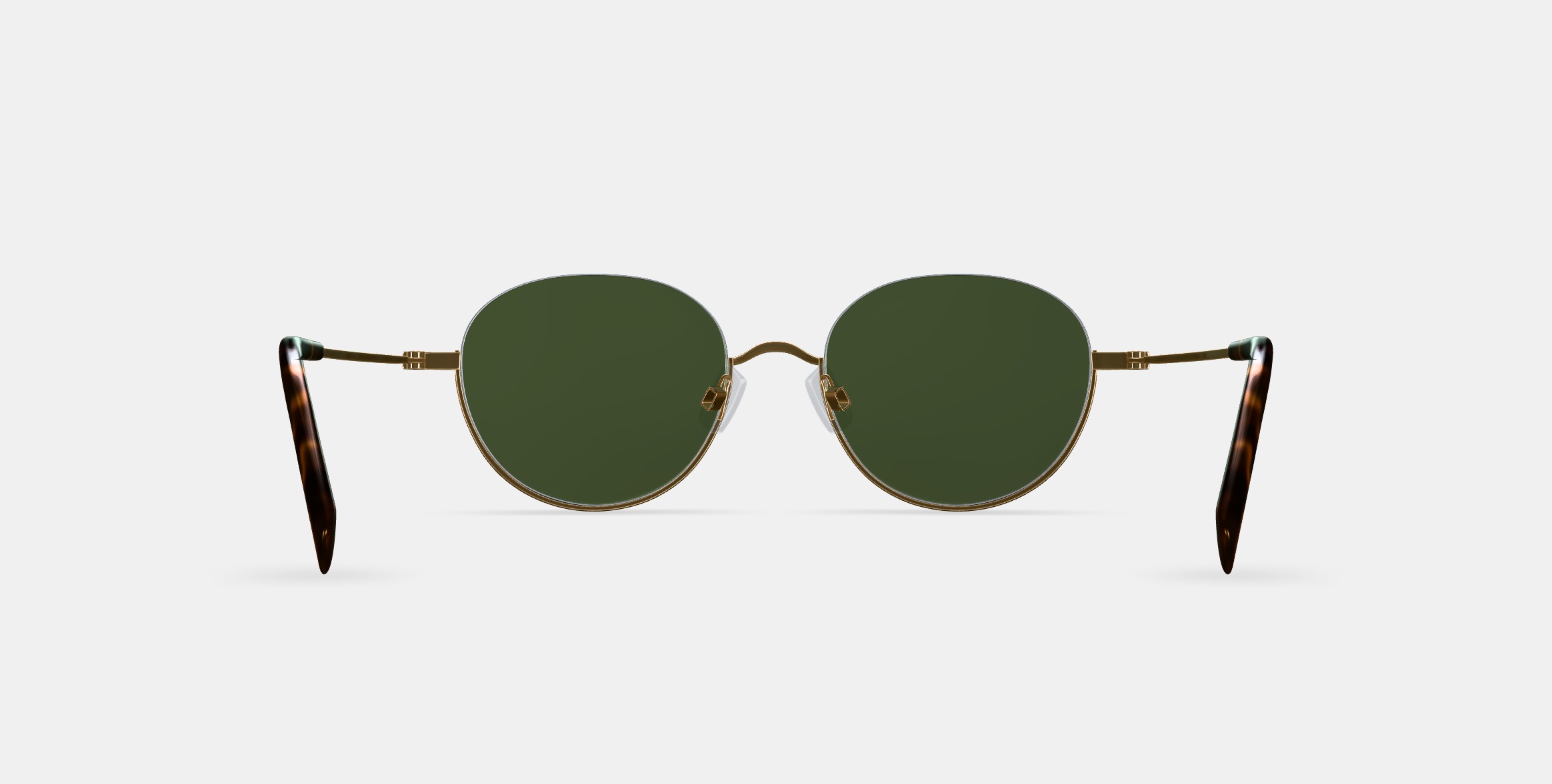 Satler Sunglasses in Polished Gold 3D model_15