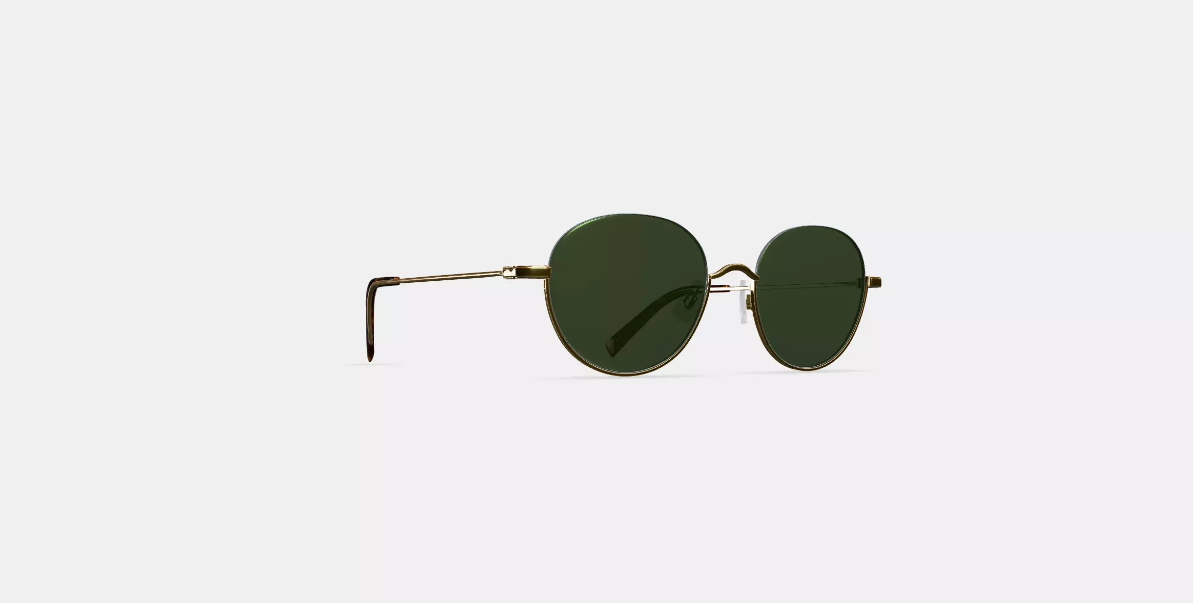 Satler Sunglasses in Polished Gold 3D model_0