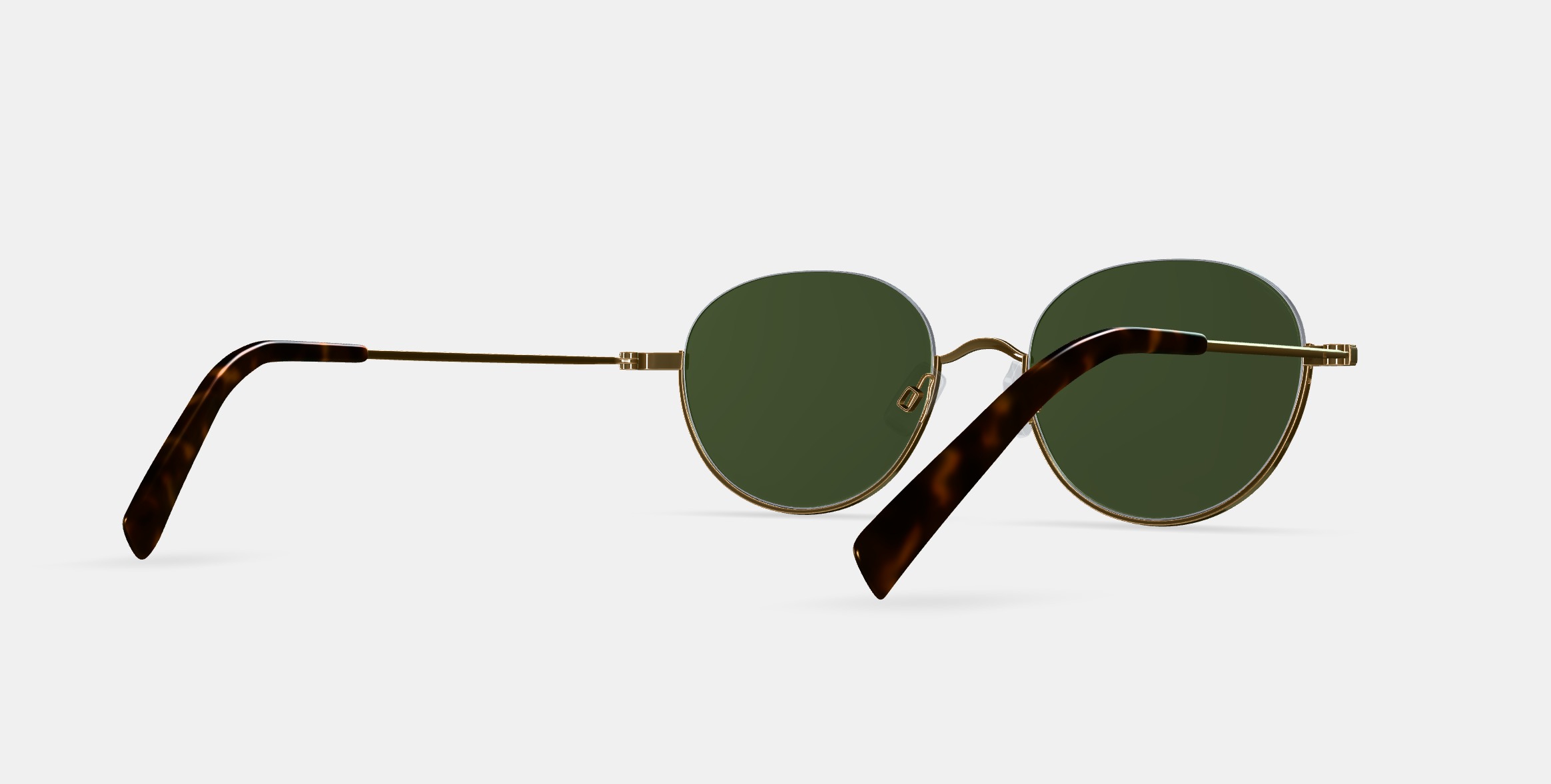 Satler Sunglasses in Polished Gold 3D model_6