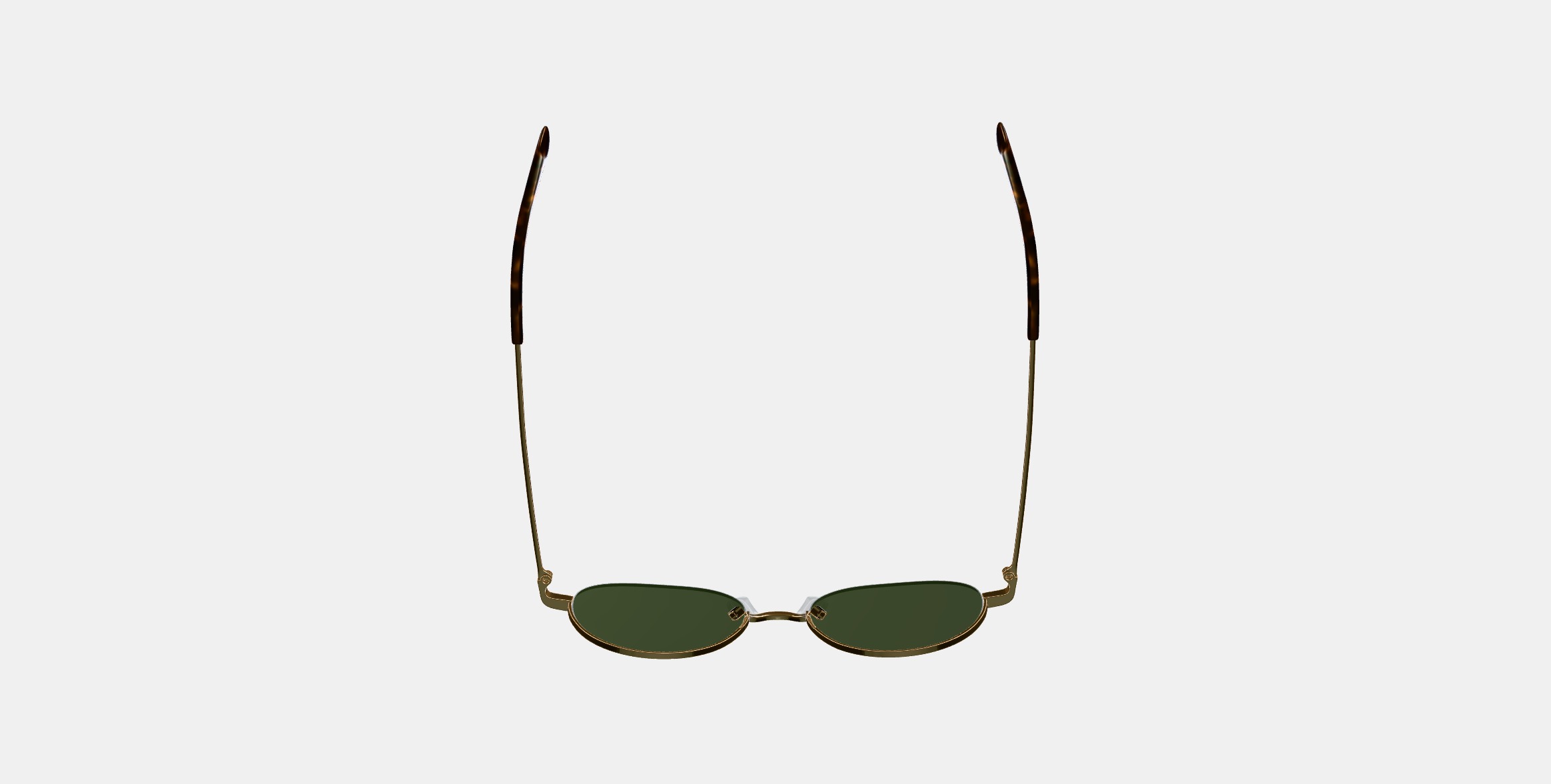 Satler Sunglasses in Polished Gold 3D model_7