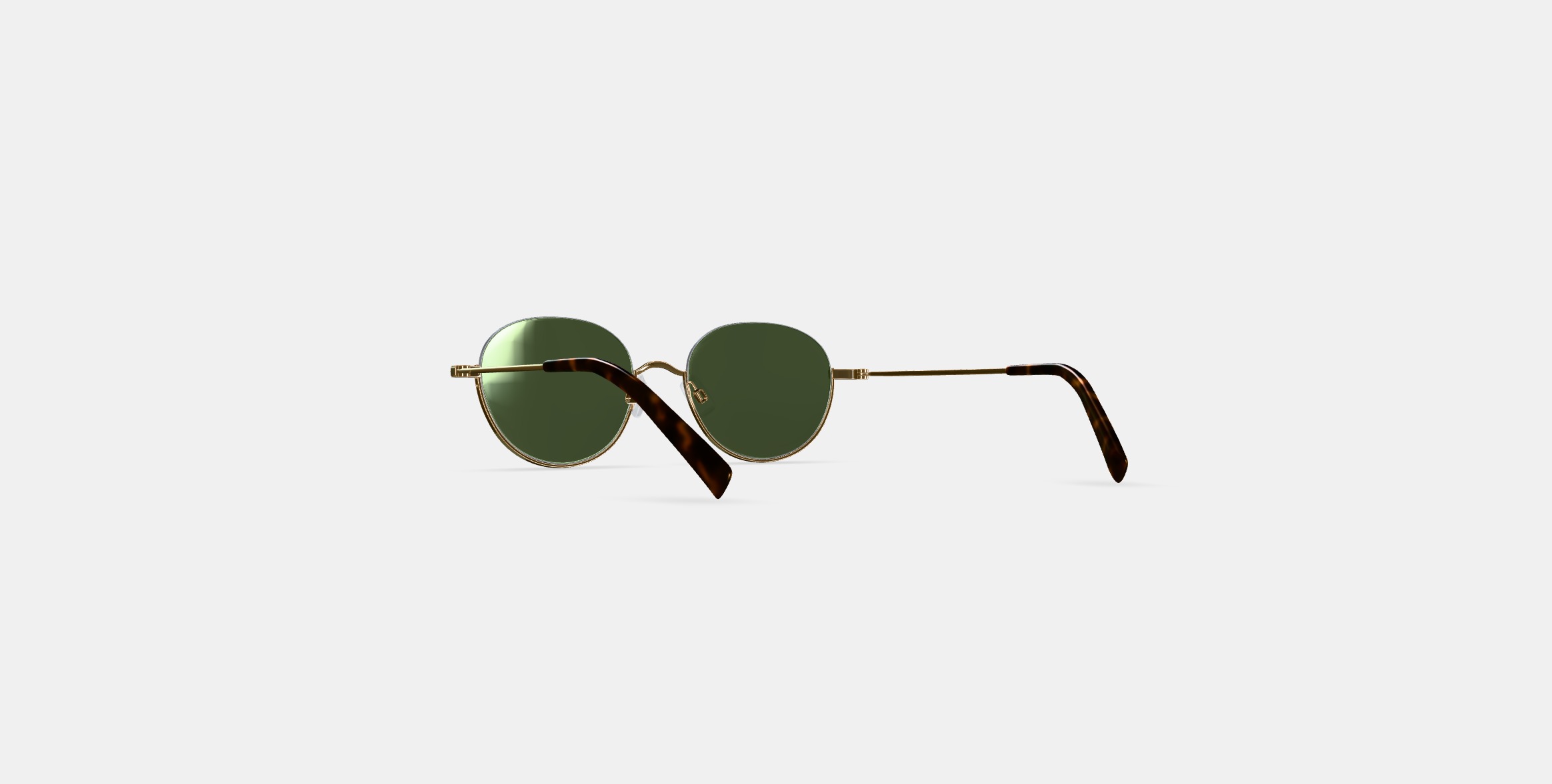 Satler Sunglasses in Polished Gold 3D model_16