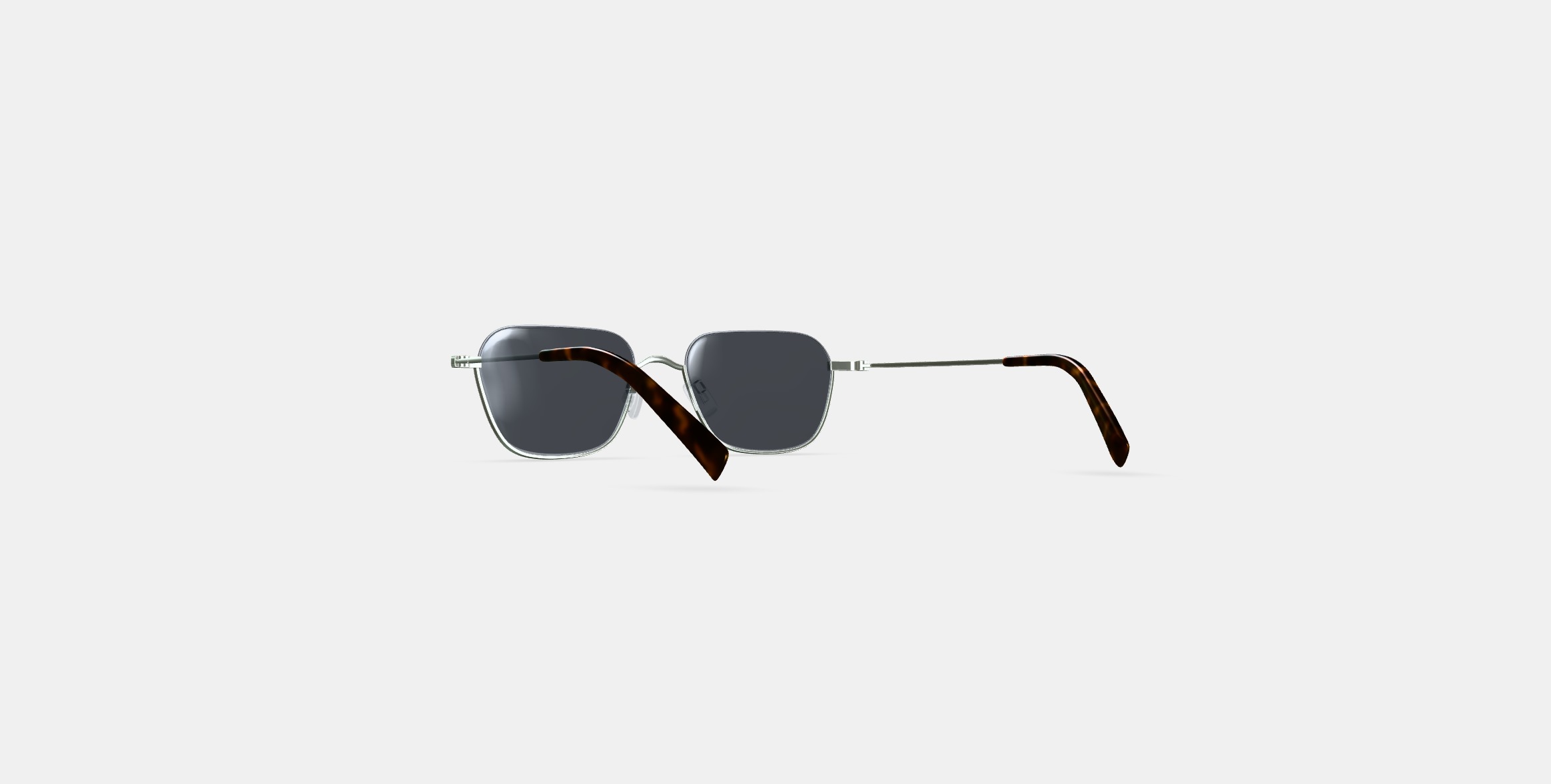 Healey Sunglasses in Polished Silver 3D model_16