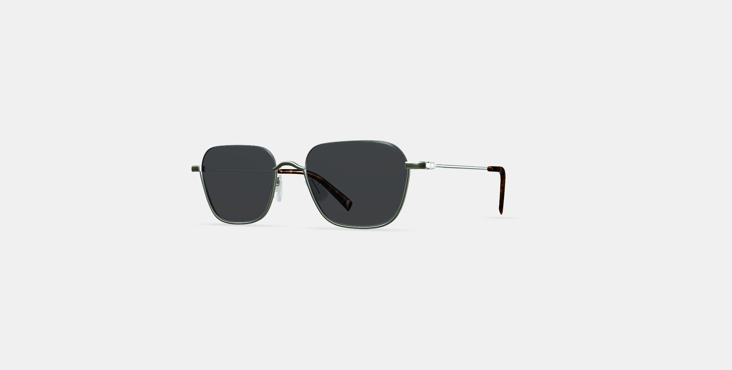 Healey Sunglasses in Polished Silver 3D model_12