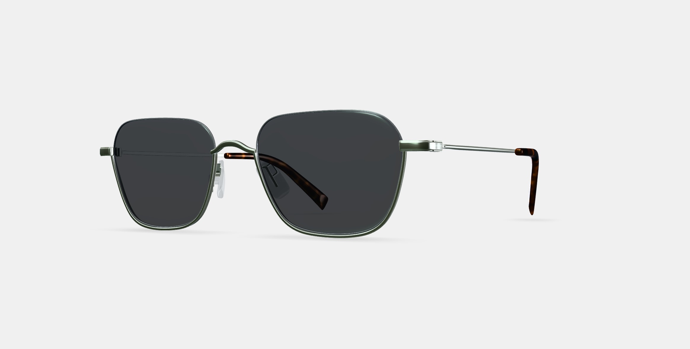 Healey Sunglasses in Polished Silver 3D model_13