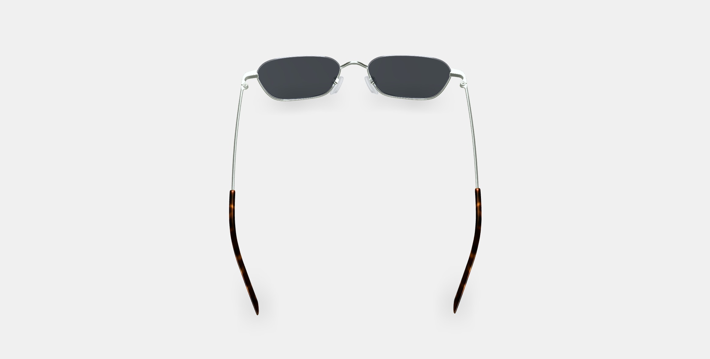 Healey Sunglasses in Polished Silver 3D model_3