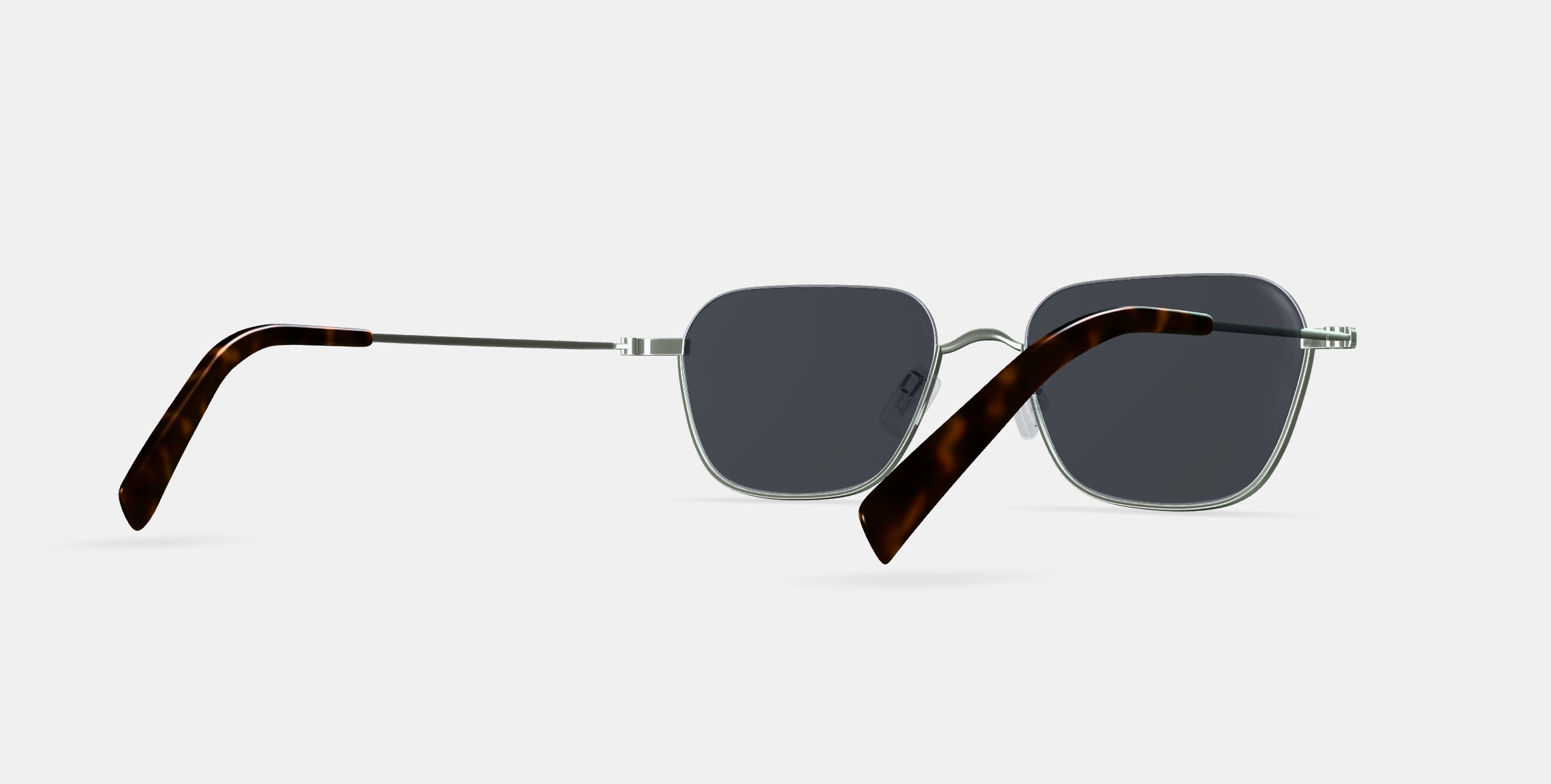 Healey Sunglasses in Polished Silver 3D model_6