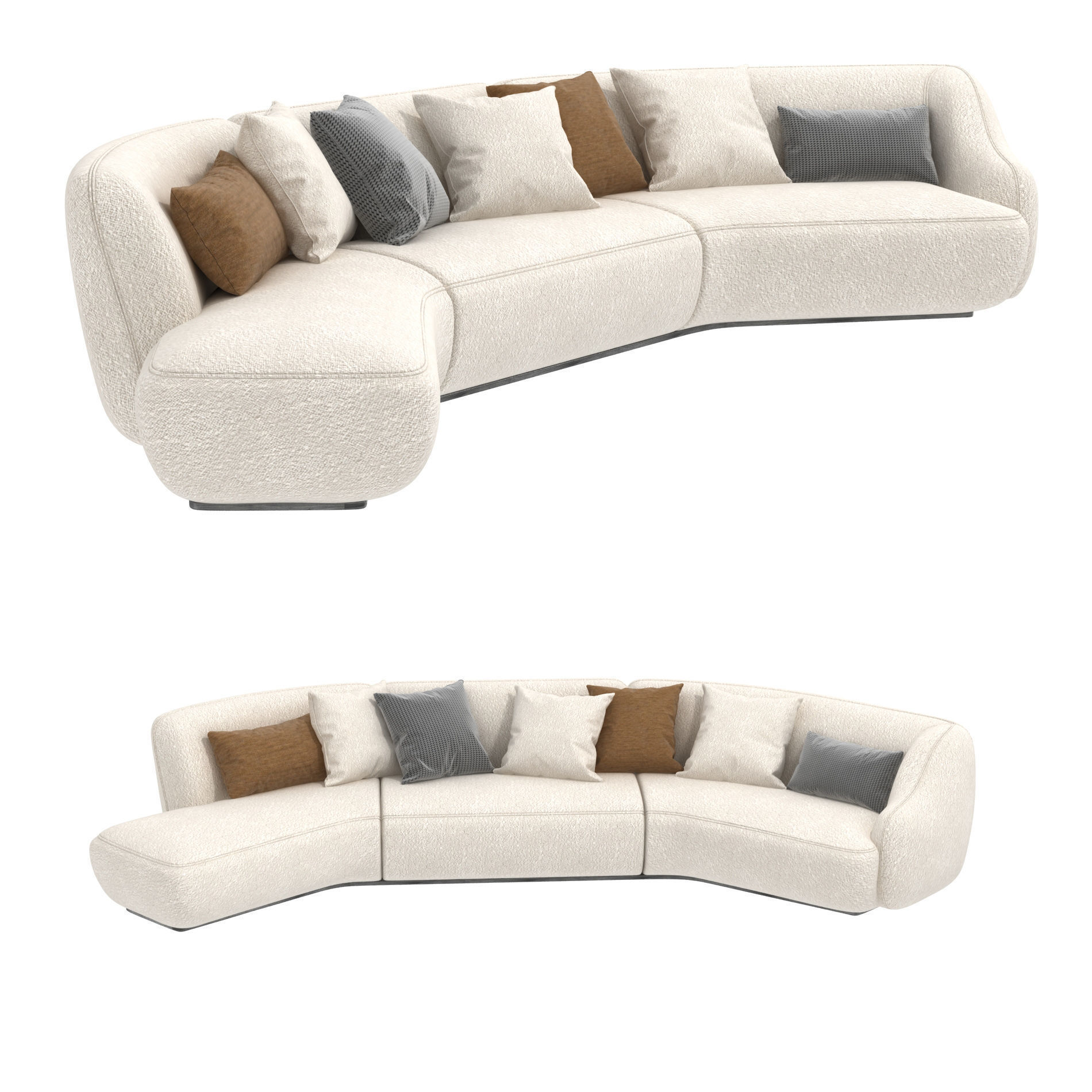 Carpanelli Nuvola White Modular Sofa 3D model_1