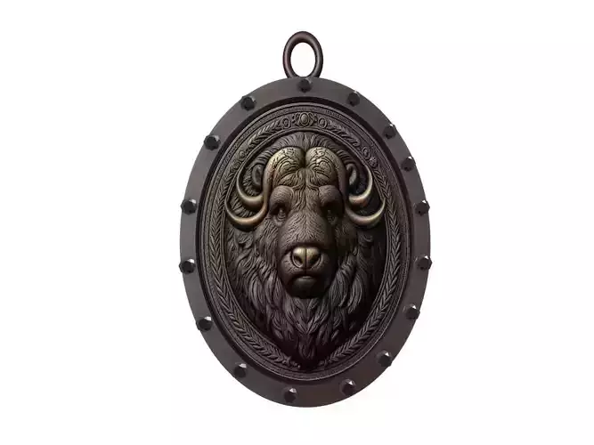 Musk Ox Animal Pendant