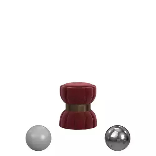 Coaster Sora Round Upholstered Ottoman 3D model