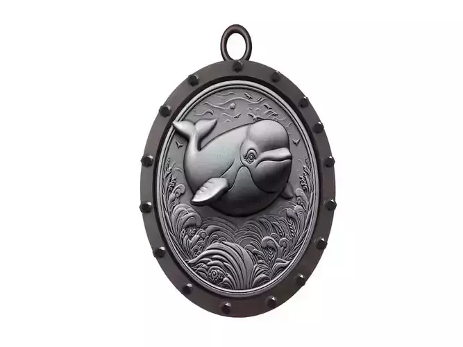 Beluga Whale Animal Pendant