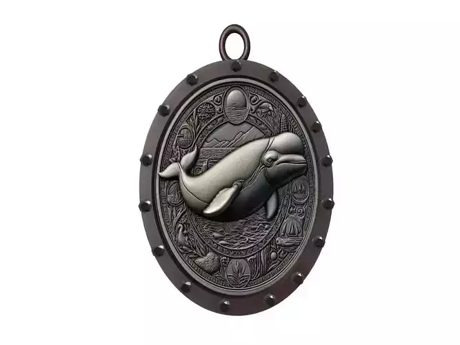 Beluga Whale Animal Pendant