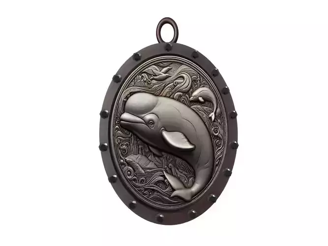 Beluga Whale Animal Pendant