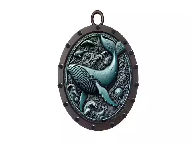 Blue Whale Animal Pendant