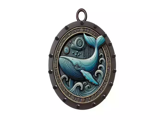 Blue Whale Animal Pendant