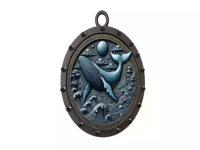 Blue Whale Animal Pendant