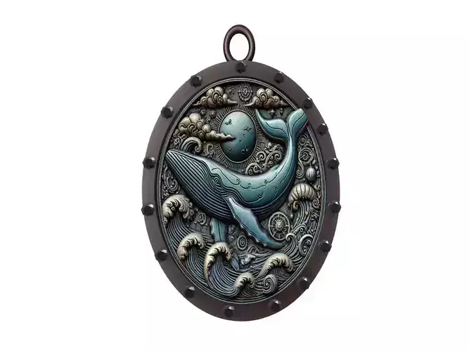 Blue Whale Animal Pendant