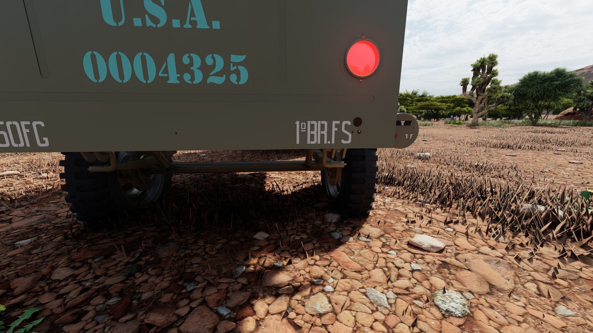 WW2 jeep with trailer 3D model_34