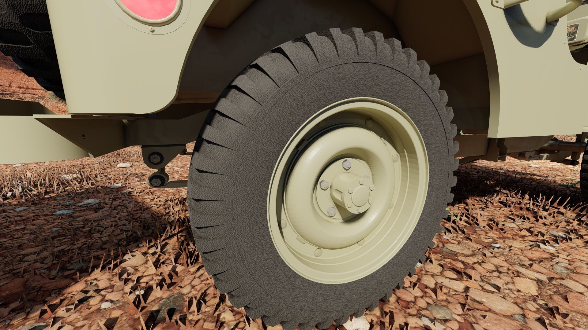 WW2 jeep with trailer 3D model_26
