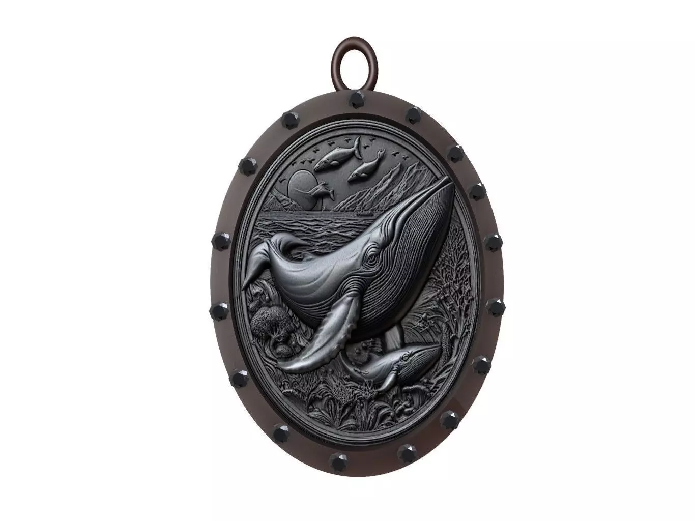 Gray Whale Animal Pendant 3D print model