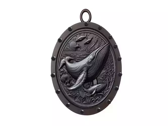 Gray Whale Animal Pendant 3D print model