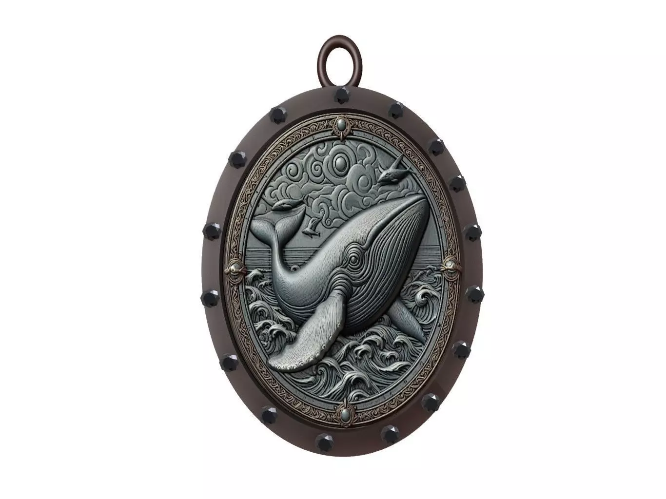 Gray Whale Animal Pendant 3D print model