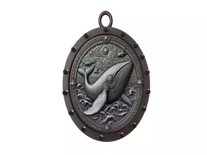 Gray Whale Animal Pendant