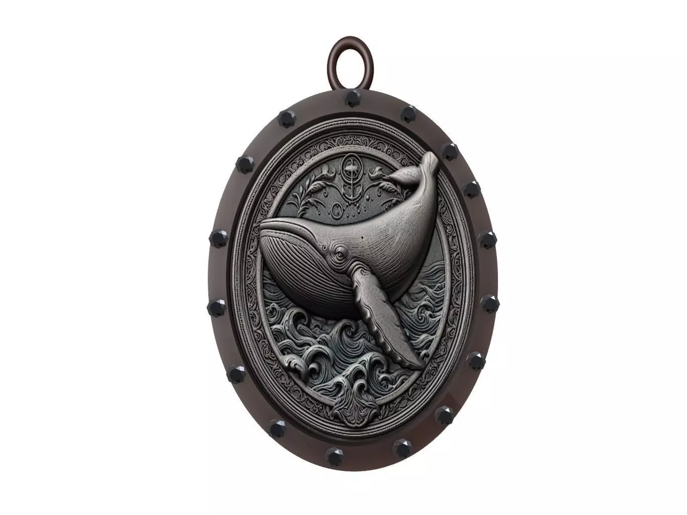 Gray Whale Animal Pendant 3D print model