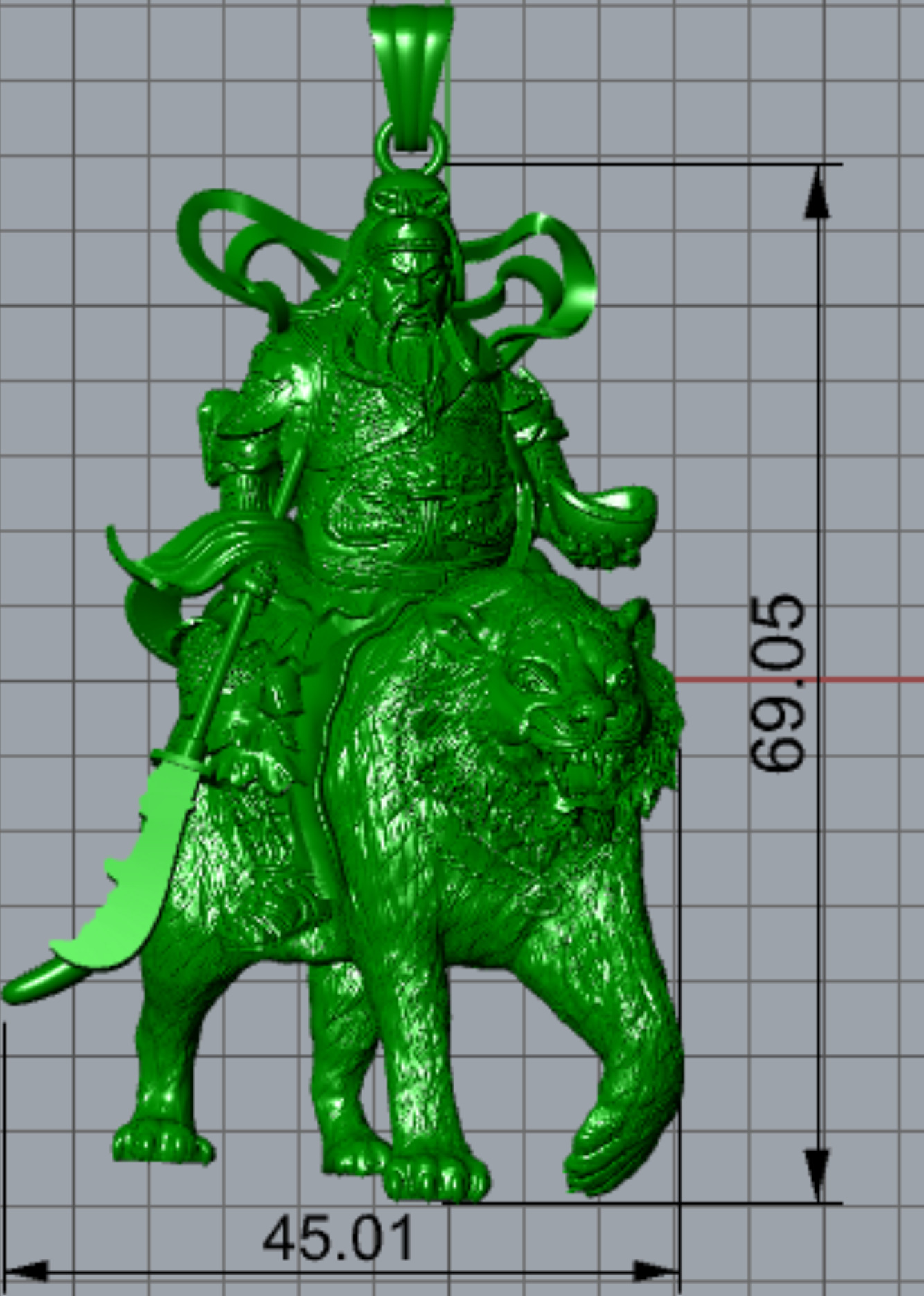 zhao gong ming 3D print model_7